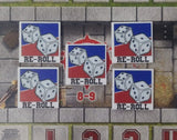 5 Re Roll Markers compatible with Blood Bowl Season 2
